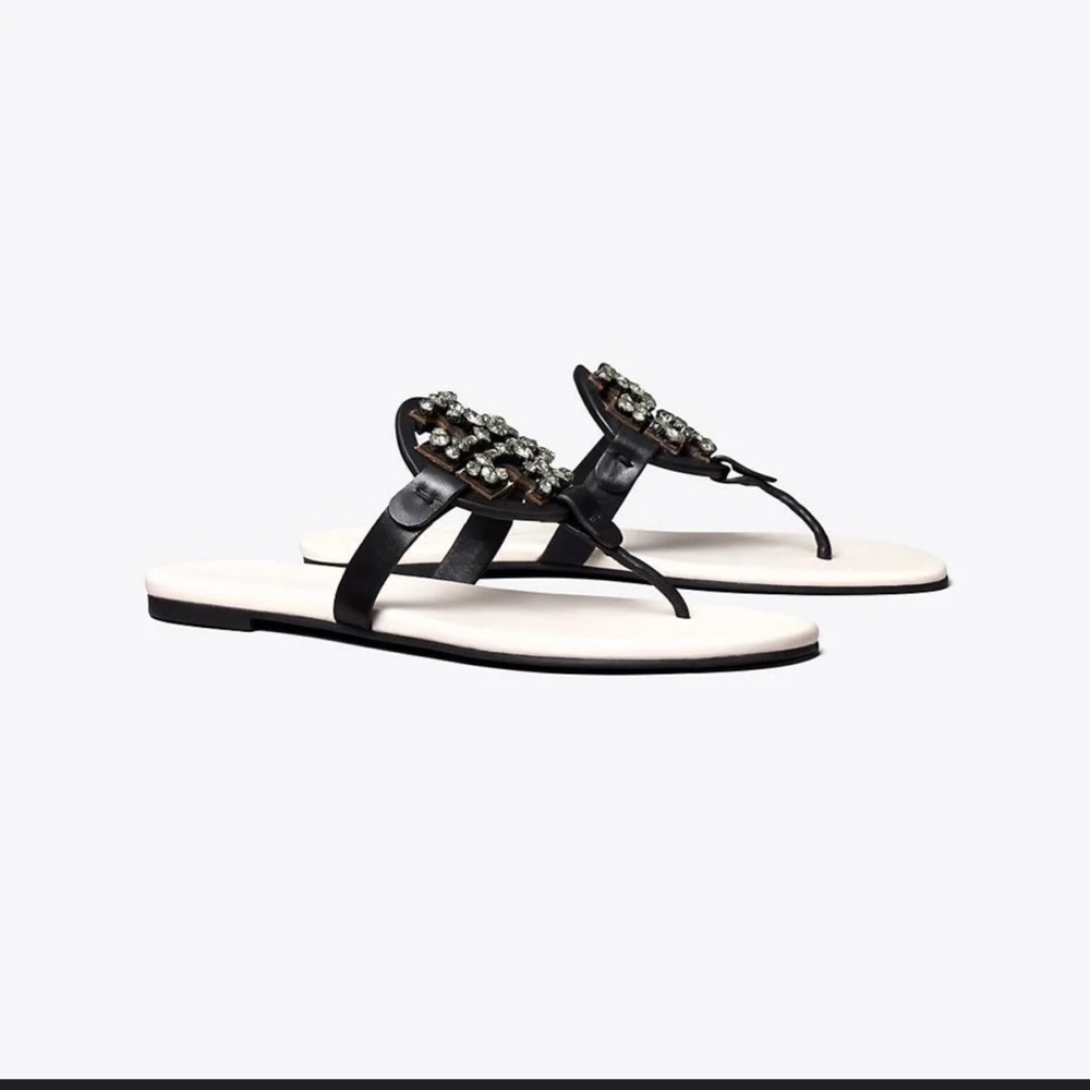 Tory Burch crystal miller soft leather sandal BRAND NEW NEVER WORN